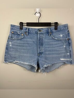 AGOLDE Women’s Parker Cutoff Denim Shorts, Color: Swapmeet, Size: 33